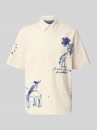 Scotch & Soda Relaxed Fit Freizeithemd aus reiner Baumwolle in Sand, Gr&ouml;&szlig;e XXL