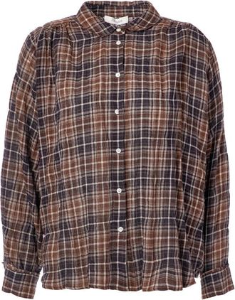 Jcsophie Palmira blouse - Dames - Overhemden - Bruin - S - Katoen - Overhemden