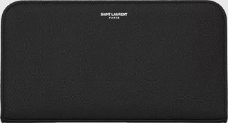 Saint Laurent Portafoglio Continental zip-around in pelle di vitello a grana