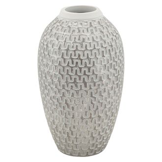 Dmora Jarr&oacute;n, Dise&ntilde;os Con L&iacute;neas Geom&eacute;tricas Color Estructura Blanco, Plata - Banatano