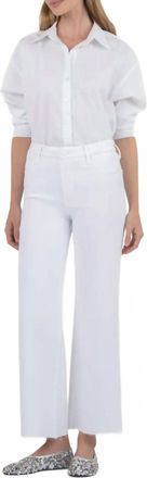 Kut from the Kloth Meg High Rise Wide Leg Jeans In Optic White