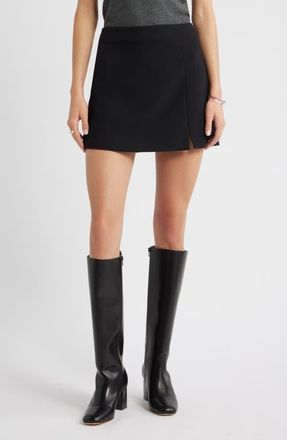Open Edit The Icon A-Line Miniskirt in Black at Nordstrom, Size Medium