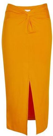 8 by YOOX JERSEY RUCHED MIDI SKIRT