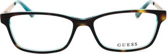 Guess GU2538 Rectangular Acetate Eyeglasses - Brown