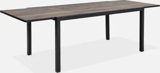 Sweeek Mesa De Jard&iacute;n Extensible De Dpc Y Aluminio, 8 Plazas