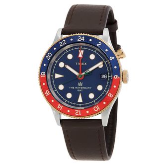 Timex Waterbury GMT Quartz Blue Dial Mens Watch TW2U90500