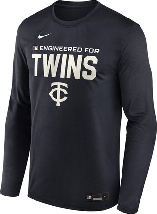 Nike Minnesota Twins Authentic Collection Team Issue Nike Mens Dri-FIT MLB Long-Sleeve T-Shirt in Blue | 02TJ4FATIS-Q92
