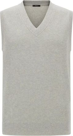 Boggi Milano V-neck sweater - men - Cotton/Silk - L - Grey