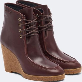 Isabel Marant Cylia leather wedge ankle boots