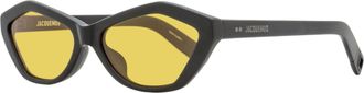 Jacquemus Womens Bambino Diamond Sunglasses JAC42S 006 Matte Black 56mm