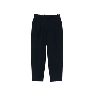 Circolo 1901 Cropped Trousers, female, Blue, Size: 2XS Pleated Cropped Trousers