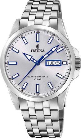 Festina F20357-1 Mens Classic Watch - Silver - One Size