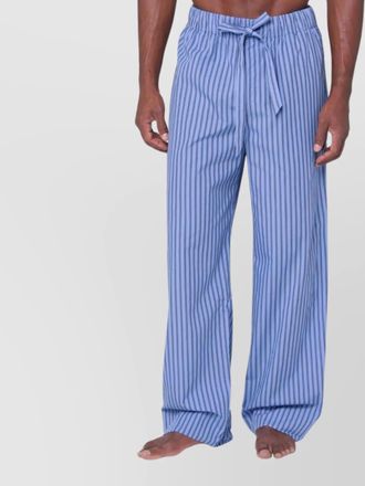 Tekla striped pyjama trousers elastic waistband