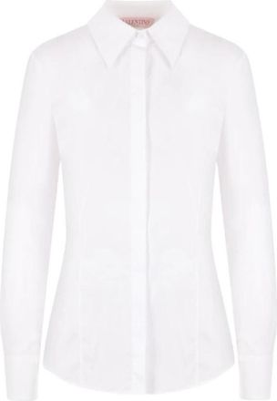 Valentino Garavani Wit Katoen Poplin Overhemd - Dames - Overhemden - Wit - S - Katoen - Overhemden