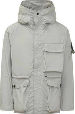 Stone Island Grey Solid Hood Jacket