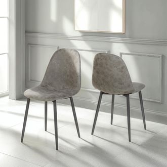 Seconique Athens Chair ( Pair ) in Grey