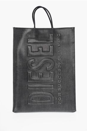Diesel Solid-Color Tote Bag with Embossed Logo size One Size