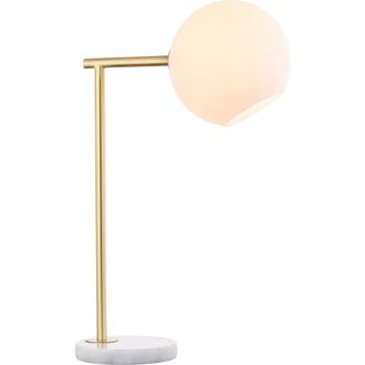 Jonathan Y Designs Charles Contemporary Modern Metal/Marble LED Table Lamp in Gold at Nordstrom