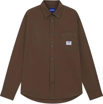 HUGO BOSS Camicia con taschino - Marrone