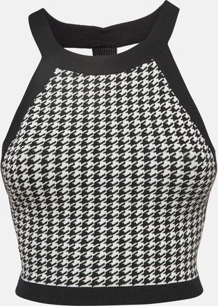 Nagnata Nagnata Black Houndstooth Strap Back Crop Top