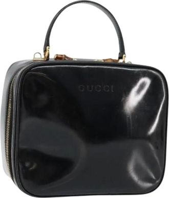 Gucci Pre-owned Handbags, female, Black, Size: ONE SIZE Pre-owned Vintage Coated Canvas Handbag