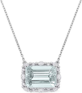Rina Limor 14K 5.60 Ct. Tw. Diamond & Aquamarine Necklace