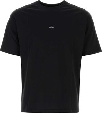 A.P.C. Black Cotton T Shirt