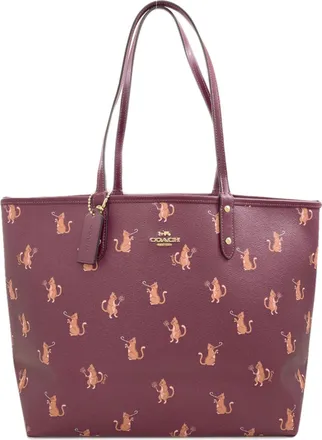 Coach Purple Pvc Tote Bag (Pre-Owned)