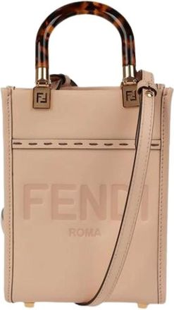 Fendi Pre-owned Mini Bags, female, Pink, Size: ONE SIZE Pre-owned Sunshine Mini Tote Shoulder Bag