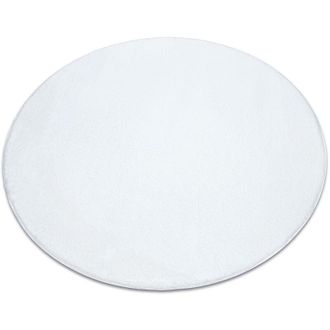 RugsX Rugsx - Alfombra De Lavado Moderna Posh Circulo Shaggy, Felpa, Gruesa Antideslizante, Marfil Blue Circulo 100 Cm