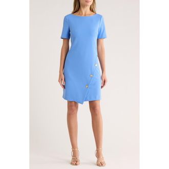 Eliza J Bateau Neck Short Sleeve A-Line Dress in Periwinkle at Nordstrom Rack, Size 14