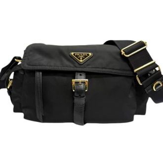 Prada Pre-owned Vintage Nylon Shoulder Bag - Dames - Pre-owned - Zwart - Maat: ONE Size Nylon