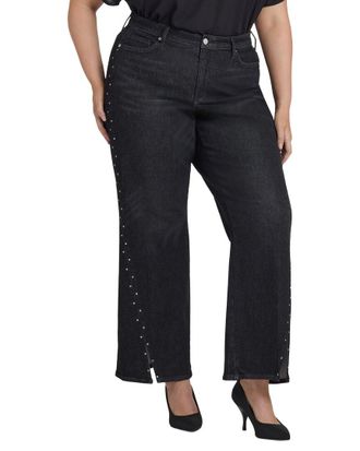 NYDJ Plus Teresa French Nightfall Wide Leg Jean