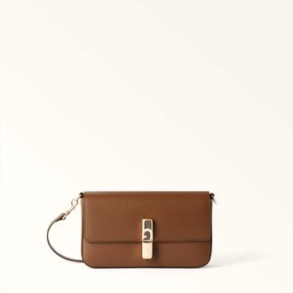 Furla Iride Borsa A Tracolla S Cognac H Marrone Pelle Stampata Donna