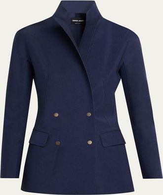 Giorgio Armani Structured Scuba Double-Breasted Jackets