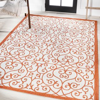 Jonathan Y Designs Madrid Vintage Filigree Textured Weave Indoor/Outdoor Area Rug