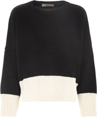 Akep Trui met ronde hals - Dames - Ronde hals truien - Zwart - XS - Truien & Vesten