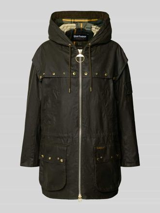 Barbour Regular Fit Funktionsjacke aus reiner Baumwolle (gewachst) in Oliv, Gr&ouml;&szlig;e 34