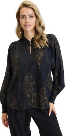 In Front Bluse - - Blouses & Shirts - Donna - Nero - 2XL