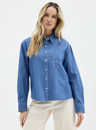 Contemporaine Womens Loose lightweight denim shirt