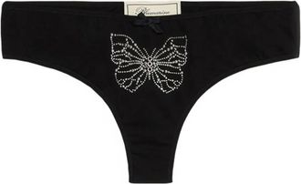 Blumarine Slip met geborduurde kralen - Zwart