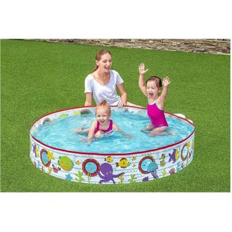Trade Shop Trade Shop - Piscina Piscinetta Rigida Per Bambini Fantasia Marina 2 Anni+ 152 X 25 Cm 55029