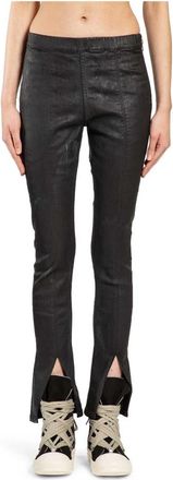 Rick Owens Slit Front Legging - Dames - Leggings - Zwart - M - Katoen - Broeken