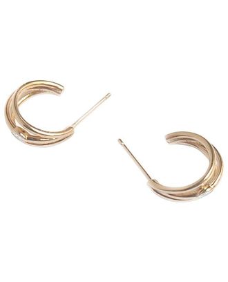 Avinas Vergoldete Creolen mit Zirkon Honor&eacute;