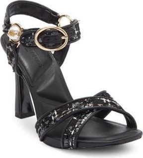Karl Lagerfeld Daelin Ankle Strap Sandal in Black at Nordstrom Rack, Size 8.5