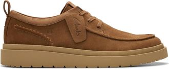 Clarks Stijlvolle Bruine Vrijetijdssneakers - Heren - Veterschoenen - Bruin - 44 EU - Su&egrave;de - Schoenen