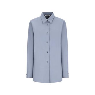 Jil Sander Shirts, female, Blue, Size: 3XL Lightweight Poplin Shirt