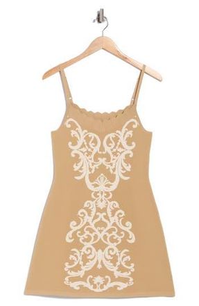 L'agence Betania Jacquard Sweater Minidress in Cappuccino/Bone at Nordstrom Rack, Size Xx-Small