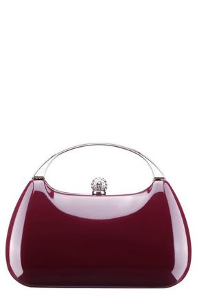 Nina Minaudi&egrave;re Top Handle Bag in Bordeaux at Nordstrom