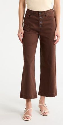 Scotch & Soda The Wave High Waist Crop Wide Leg Jeans in Deep Mahogany at Nordstrom Rack, Size 26